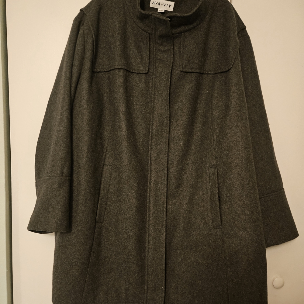 Ava & Viv Dark Gray Pea Coat